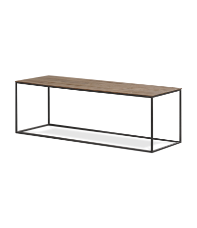 Cute modular element made of recycled teak and black lacquered steel 80 x 40 x 40 cm - 120