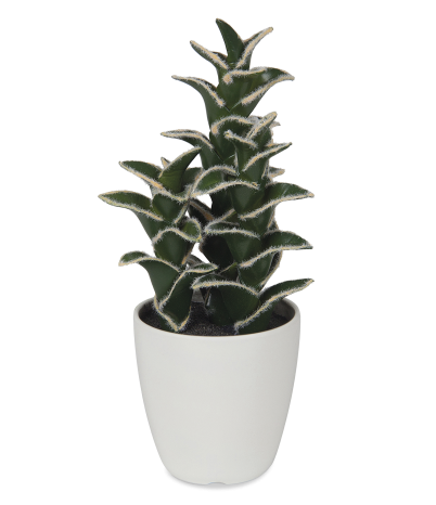 Cactus artificial Haworthia 26 cm con macetero