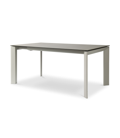 Mesa extensible Tens de sandwich cerámico y acero lacado 160 - 240 x 90 x 76 cm - Arena