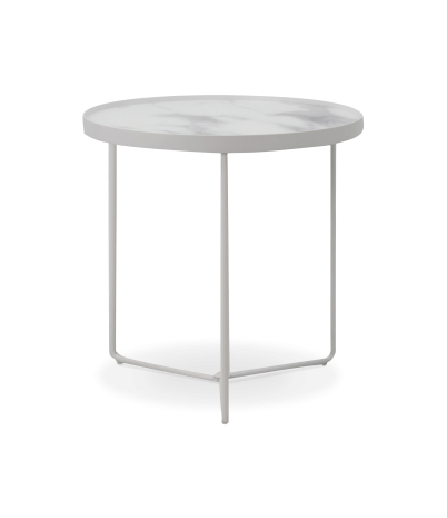 Taula auxiliar Ronda vidre temperat 50 x 50 cm - Blanc