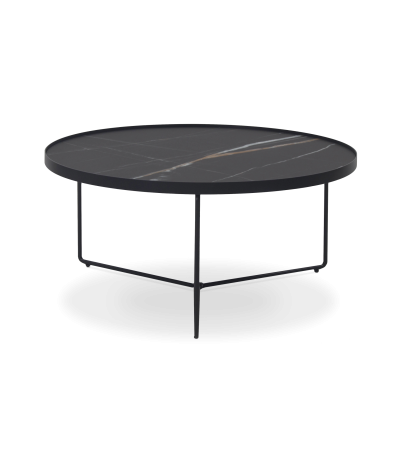 Taula de centre Ronda vidre temperat 80 x 38 cm - Negre