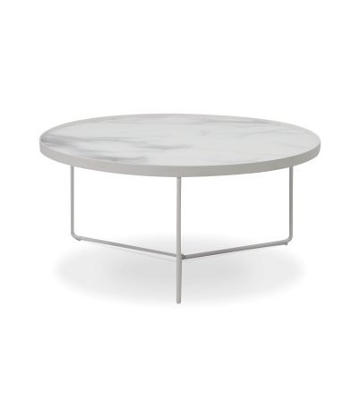 Mesa auxiliar Ronda cristal templado 80 x 38 cm - Blanco