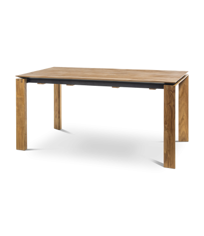 Mesa extensible Kubico de teca 140 - 195 x 90 x 76 cm