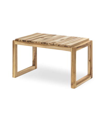 Banco/Estantería Slats de teca maciza 40 x 40 x 40 cm - 70