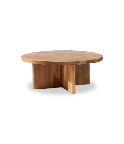 Mesa de centro Solid de teca maciza d:100 x 38 cm