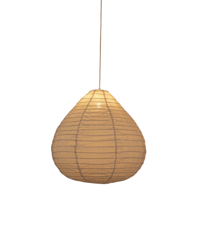Pantalla Drop de lli natural i ratan d: 35 cm. - 70