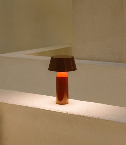 Bicoca portable table lamp red by Marset