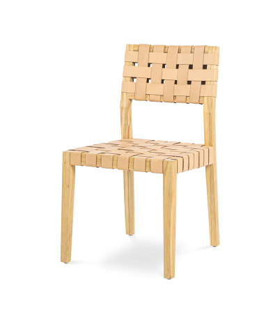 Silla Sidney de mindi color marfil