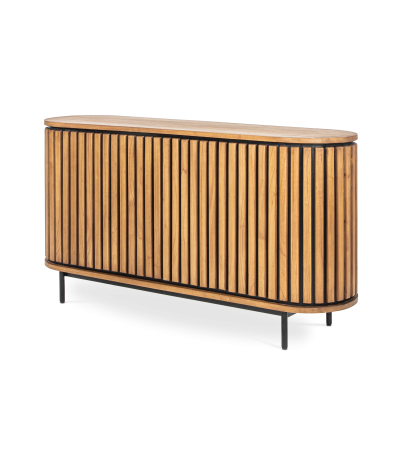 Aparador oval Lines mindi macizo 150x42x80 cm
