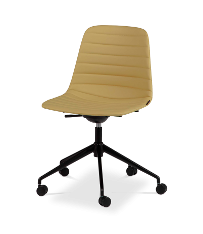 Silla escritorio Lola con ruedas soft - Ocre