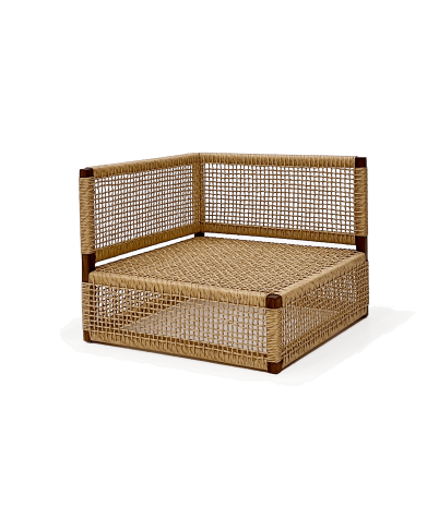 Cub module structure with 1 armrest/corner 84x84x67 cm