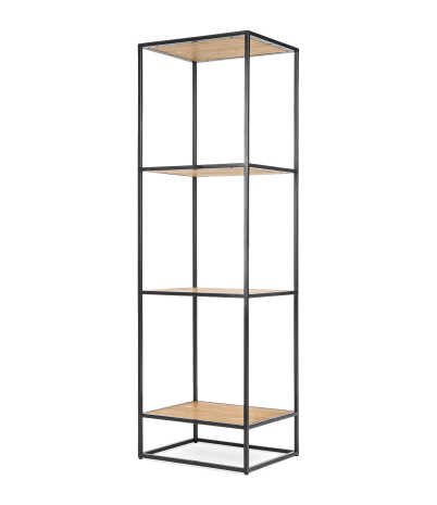 Prestatgería modular Rac 49x40x160 cm mindi massís i acer