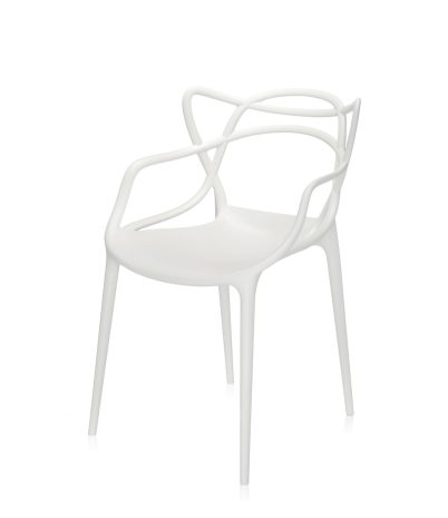 Cadira Masters amb reposabraços - Blanc