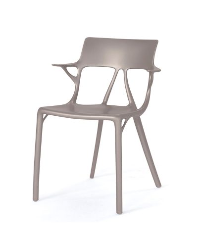 Cadira AI amb reposabraços - Gris metal·litzat