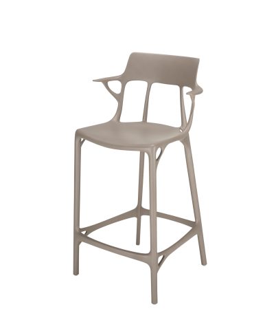 Taburete AI de tecnopolímero h:65 cm - Gris