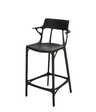 Taburete AI de tecnopolímero h:65 cm - Negro