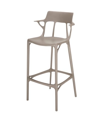 Taburete AI de tecnopolímero h:75 cm - Gris