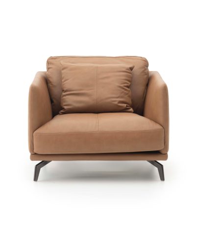 Nikka armchair in whiskey brown aniline leather