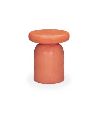 Taula auxiliar de microciment Guava Ø38 x 47 cm - Terracota