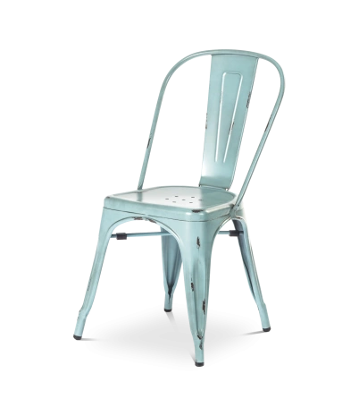 Silla Vint de aluminio lacado - Azul