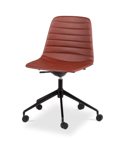 Silla escritorio Lola con ruedas soft - Terracota